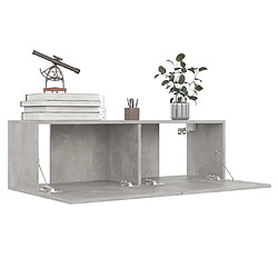 Acheter Maison Chic Ensemble de meubles TV 6 pcs | Banc TV Moderne pour salon | Meuble de Rangement - Gris béton Aggloméré -MN28773