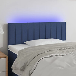 Maison Chic Tête de lit scandinave à LED,meuble de chambre Bleu 100x5x78/88 cm Tissu -MN62831