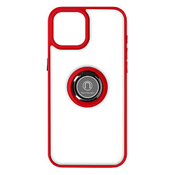 Avizar Coque pour iPhone 15 Hybride Bague Métallique Support Vidéo Ringrip Rouge