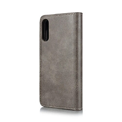 Avis Wewoo Housse Coque Etui en cuir Crazy Horse Texture Flip détachable magnétique avec support et fentes pour cartes et portefeuille Galaxy A50 Gris