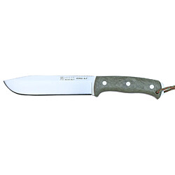 Couteau de survie Joker "Nomad" CV125, mango toile micarta, lame de 12,7 cm, étui en cuir noir, comprend un paracord, un outil pour la pêche, la chasse, le camping et le trekking