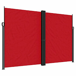 Maison Chic Auvent latéral rétractable de balcon | Store extérieur | Auvent solaire Rouge 220x1200 cm -GKD37463