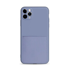 Coque en silicone souple avec porte-carte violet foncé pour votre Apple iPhone 11 Pro Max 6.5 pouces