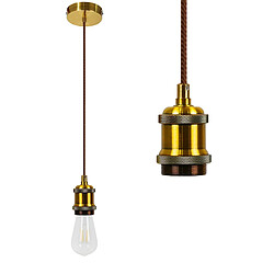 NETTLIFE Suspension métal Diam.10cm E27 lampe vintage suspension avec câble de 1,3 m avec douille 1 ampoule au pour salon salle à manger bar pub cave