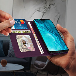 Avizar Housse Honor 9X Lite Étui Folio Porte-carte Fonction Support Vidéo violet pas cher