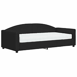 Maison Chic Lit de jour avec matelas, Lit de repos Lit d'invité pour Salon Chambre,Canapé-lit noir 90x190 cm tissu -MN54589 