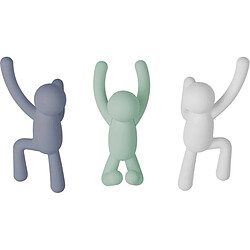 Umbra Patère bonhomme Buddy (Lot de 3) lilas - menthe - blanc.