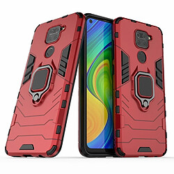 Coque en TPU hybride avec support de bague rouge pour votre Xiaomi Redmi Note 9/Redmi 10X 4G