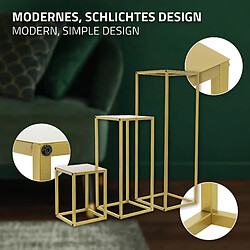 Avis ML DESIGN MODERN LIVING Set de 3 présentoirs à fleurs en métal doré ML-Design