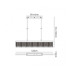 Luminaire Center Suspension Fusion Chrome poli 1 ampoule 35cm