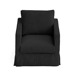 Lisa Design Serena - fauteuil déhoussable en velours côtelé pas cher