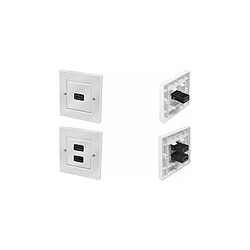 LogiLink Plastron HDMI, 2x femelle HDMI-femelle HDMI, blanc ()