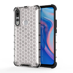 Wewoo Coque Pour Huawei Y9 Prime 2019 Étui en nid d'abeille antichoc PC + TPU blanc