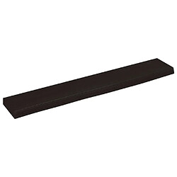 vidaXL Étagère murale marron foncé 60x10x2 cm bois chêne massif traité