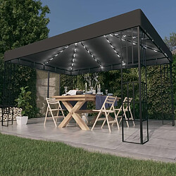 Maison Chic Tonnelle | Pergola avec guirlande lumineuse à LED 3x4 m Anthracite -GKD47115