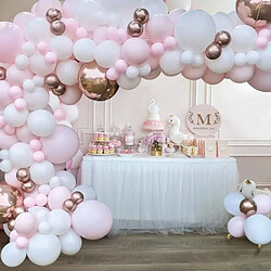 Euro Mega Kit de Guirlande de Ballon Rose Blanc et Or Rose Arche Ballon Or Rose pour Mariage Anniversaire Fête Evenement