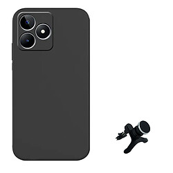 Kit Support Magnétique Renforcé + Étui Silicone Liquide Phonecare pour Realme C51 - Noir