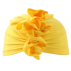 Turban chapeau enfant en bas âge garçons mignons bébés filles tête Wrap bandeau cap jaune