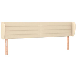 Maison Chic Tête de lit scandinave avec oreilles,meuble de chambre Crème 163x23x78/88 cm Tissu -MN44208