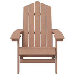 Avis Maison Chic Chaise Adirondack de jardin - Fauteuil d'extérieur PEHD Marron -MN75618