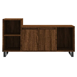 Maison Chic Meuble TV scandinave - Banc TV pour salon Chêne marron 100x35x55 cm Bois d'ingénierie -MN54536 pas cher