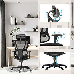 Avis Chaise de bureau / fauteuil de direction ERGOHUMAN SLIM ECP F GEN2 assise tissu / dossier résille noir hjh OFFICE