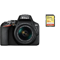 NIKON D3500 KIT AF-P 18-55mm F3.5-5.6G VR + 32GB SD card