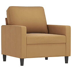 Avis vidaXL Fauteuil avec repose-pied Marron 60 cm Velours