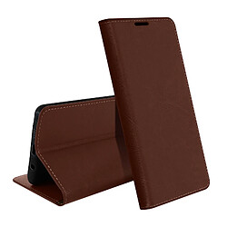 Avizar Étui Samsung Galaxy Note 10 Lite Cuir Porte cartes Support Vidéo marron foncé