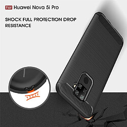 Avis Wewoo Coque Souple TPU en fibre de carbone pour Huawei Nova 5i Pro rouge