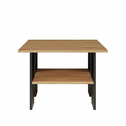 Vivaldi Table Basse Modern Chene Artisan Noir 60 cm