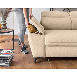 Acheter Bestmobilier Clever - canapé d'angle droit - 5 places - convertible avec coffre et têtières - en tissu