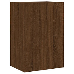 vidaXL Meuble TV mural chêne marron 40,5x30x60 cm bois d'ingénierie