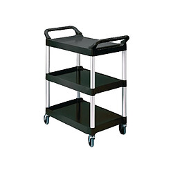 Chariot de Service et Débarrassage Compact Noir - Rubbermaid