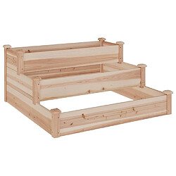 Maison Chic Jardinière,Lit surélevé de jardin - Bac à fleurs - pot de fleur 120x120x56 cm bois massif de sapin -GKD27213