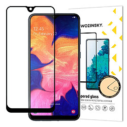 Ozzzo wozinsky super durable full glue verre trempe plein ecran avec cadre coque friendly samsung galaxy a10 noir