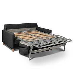 Acheter Inside 75 Canapé convertible OGGETTO matelas 16 cm système express sommier lattes 160cm RENATONISI tweed gris graphite