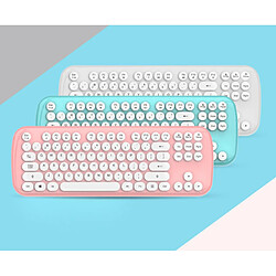 YP Select Mini clavier et souris sans fil ensemble clavier et souris Bluetooth rond - bleu pas cher