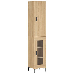 vidaXL Buffet haut Chêne sonoma 34,5x34x180 cm Bois d'ingénierie