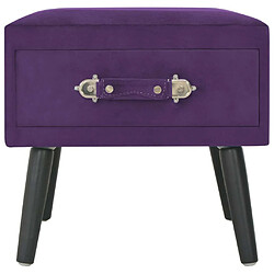 Acheter Maison Chic Table de chevet,Table de nuit,Table d'appoint pour salon Violet foncé 40x35x40 cm Velours -MN71828