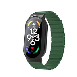 Bracelet en silicone magnétique pour votre Xiaomi Mi Band 7/7 NFC - vert armé