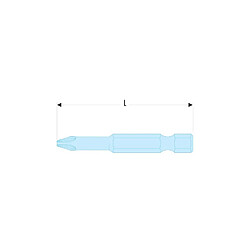 Facom Embout de vissage PZ2 standard (série 6) pour vis cruciformes Pozidriv