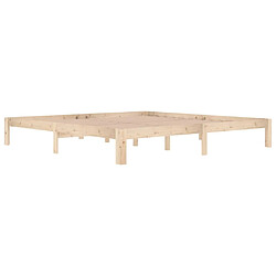 Avis Maison Chic Lit adulte - Lit simple Cadre de lit,Structure du lit Contemporain Bois de pin massif 200x200 cm -MN32707