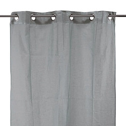 Thedecofactory COTONNADE - Voilage à œillets 100% coton gris clair 105x250