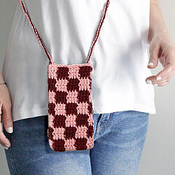 Avizar Sac Bandoulière Bordeaux 100% Fait Main, Collection Handmade with Love pas cher