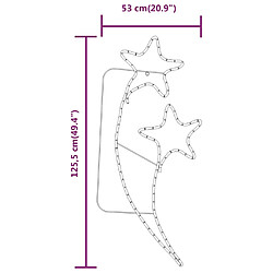 Acheter vidaXL Guirlandes lumineuses en forme d'étoile 2 pcs Blanc chaud