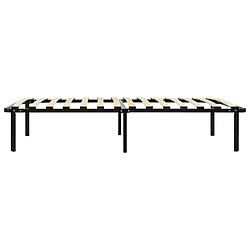 Avis vidaXL Cadre de lit sans matelas noir métal 90x200 cm