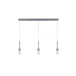 Luminaire Center Suspension Baymont Chrome poli 3 ampoules 28cm