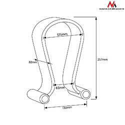 Maclean Support pour casque en bois couleur noisette, design moderne MC-815W pas cher