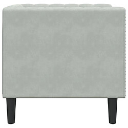 Acheter vidaXL Fauteuil Chesterfield gris clair velours